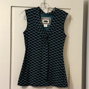 Effie's Heart Black and Teal Heart tunic top